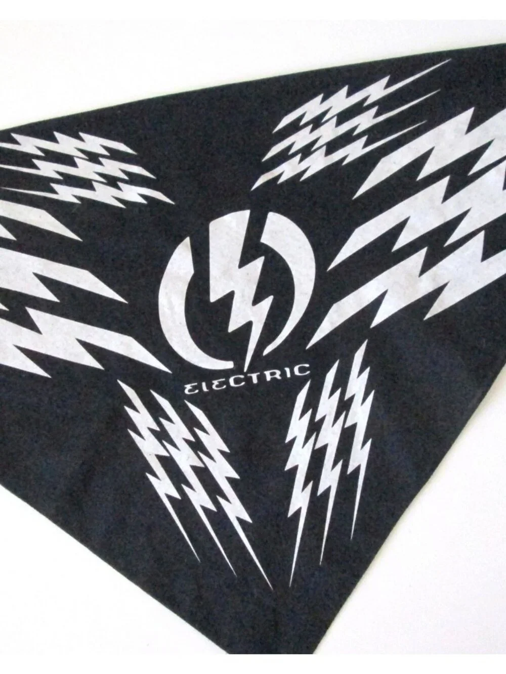 Electric Skate Surf Snow Lightning Bolt Logo Black Bandana 22